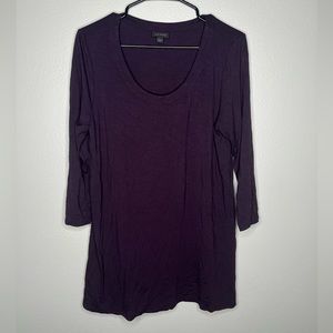 J.Jill purple long sleeve tunic shirt